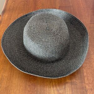 Vintage Talbots Wide Brim Straw Sun Hat